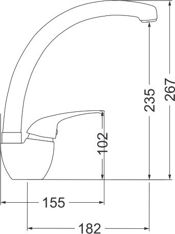 Смеситель для кухни Emar Quartz 3013 антрацит