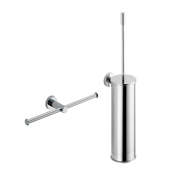Набор Держатель Colombo Design Plus W4990, двойной, хром + Ершик W4962, хром