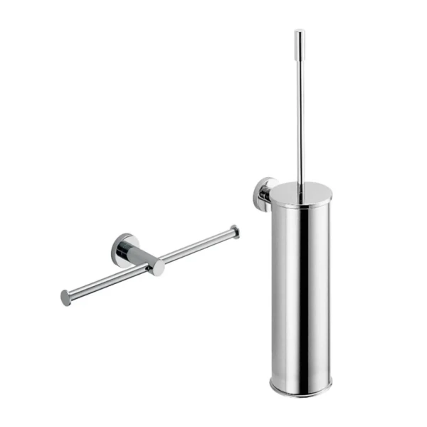 Набор Держатель Colombo Design Plus W4990, двойной, хром + Ершик W4962, хром