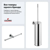Набор Держатель Colombo Design Plus W4990, двойной, хром + Ершик W4962, хром Набор Держатель Colombo Design Plus W4990, двойной, хром + Ершик W4962, хром