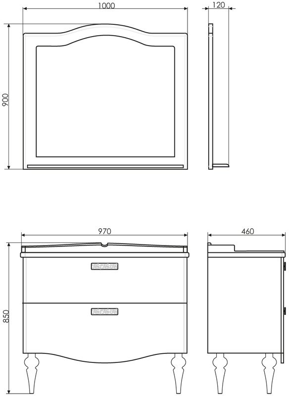 Мебель для ванной комнаты Comforty Монако Монако 100