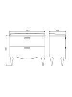 Мебель для ванной комнаты Comforty Монако Монако 100 Мебель для ванной комнаты Comforty Монако Монако 100