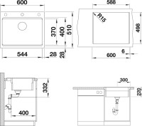 Комплект Мойка Blanco Etagon 6 темная скала + Смеситель Ambis-S 523119