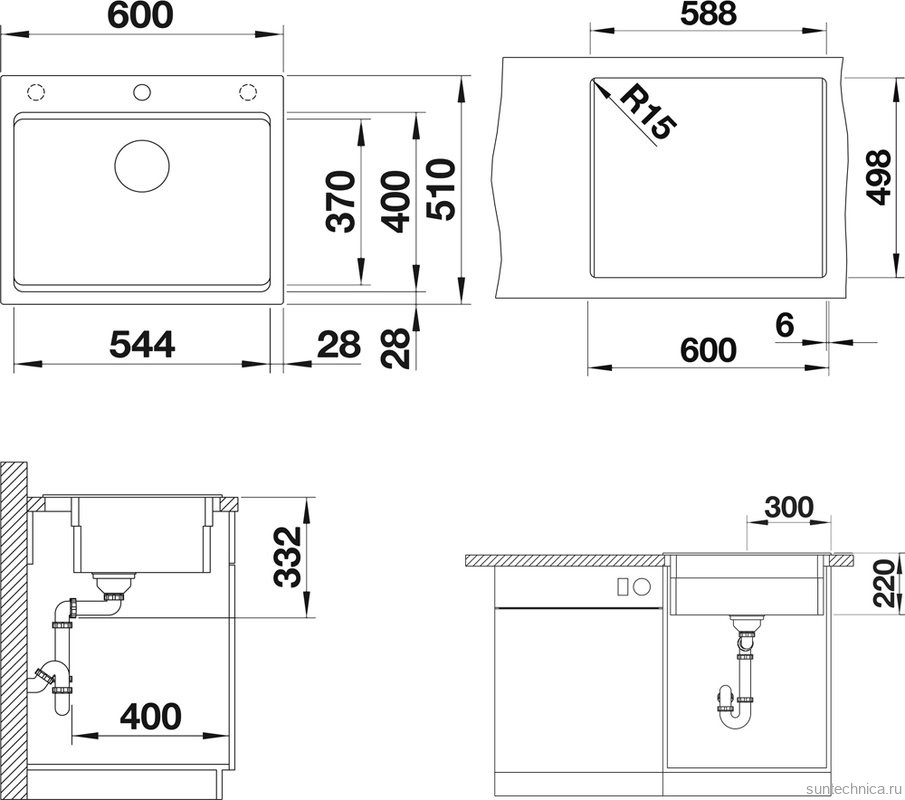Комплект Мойка Blanco Etagon 6 темная скала + Смеситель Ambis-S 523119