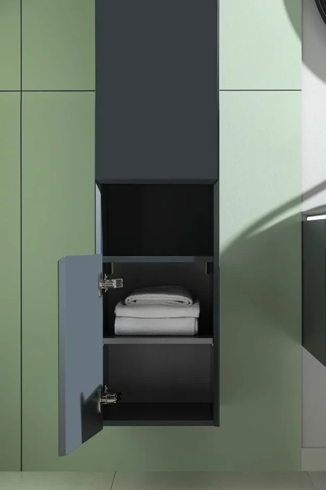 Шкаф пенал для ванной Allen Brau Infinity 35 L подвесной, антрацит матовый