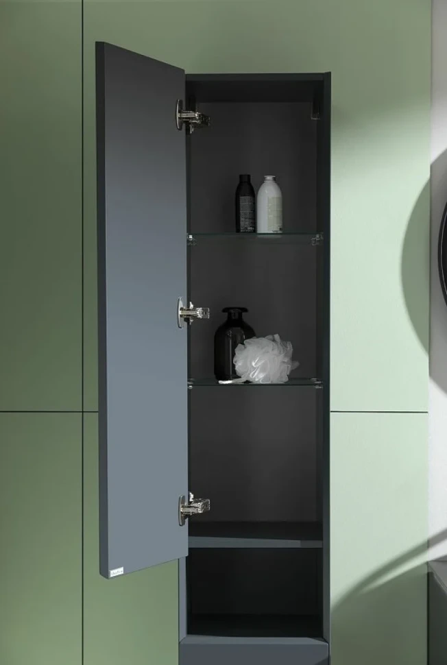 Шкаф пенал для ванной Allen Brau Infinity 35 L подвесной, антрацит матовый
