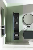 Шкаф пенал для ванной Allen Brau Infinity 35 L подвесной, антрацит матовый