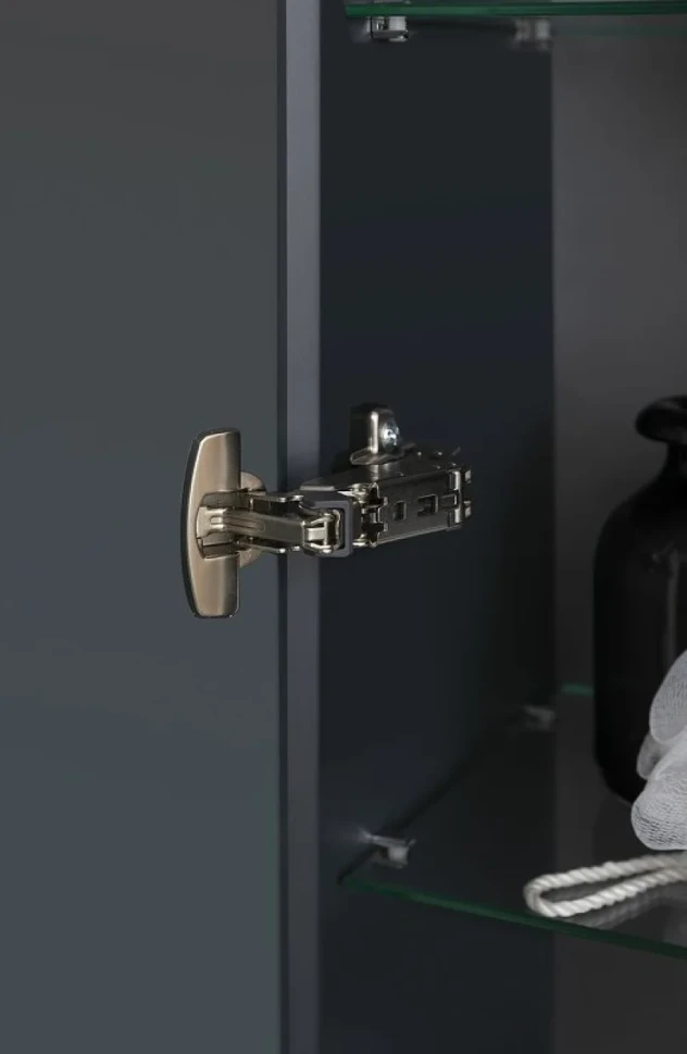 Шкаф пенал для ванной Allen Brau Infinity 35 L подвесной, антрацит матовый