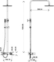 Душевая стойка Boheme Stick 128-BB.2 black touch black