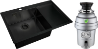 Комплект Мойка Zorg Light R 780510-L Grafit + Измельчитель Inox D