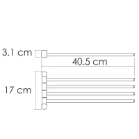 Держатель для полотенец Wasserkraft Sauer 1034PG gold polished Держатель для полотенец Wasserkraft Sauer 1034PG gold polished