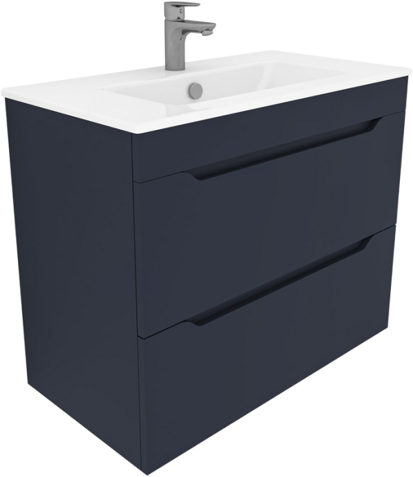 Тумба под раковину без столешницы Aquanet Практика 80 2 ящика, маренго