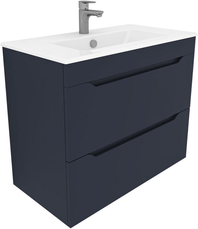 Тумба под раковину без столешницы Aquanet Практика 80 2 ящика, маренго