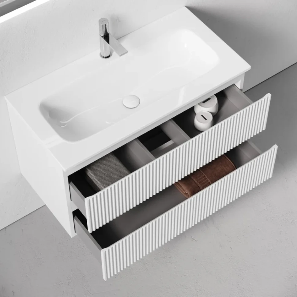 Тумба под раковину Sancos подвесная Snob R 90 Bianco SNR90W