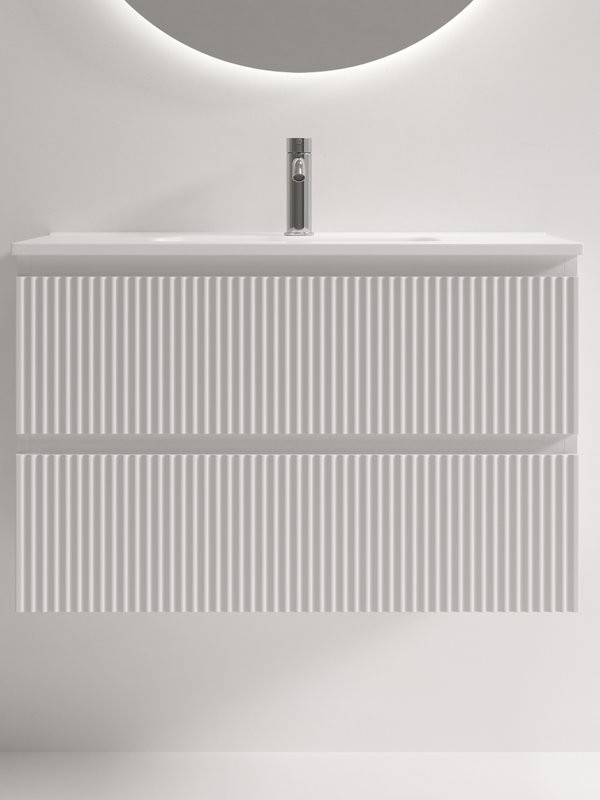 Тумба с раковиной Sancos Snob R 80 Bianco, раковина CN7026