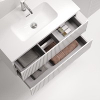 Тумба с раковиной Sancos Snob R 80 Bianco, раковина CN7026