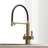 Смеситель для кухни Sancos Moro SC4006BG с гибким изливом, брашированное золото