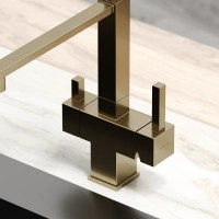Смеситель для кухни Sancos Moro SC4006BG с гибким изливом, брашированное золото