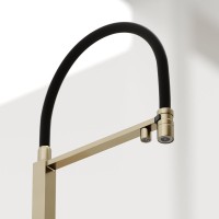 Смеситель для кухни Sancos Moro SC4006BG с гибким изливом, брашированное золото