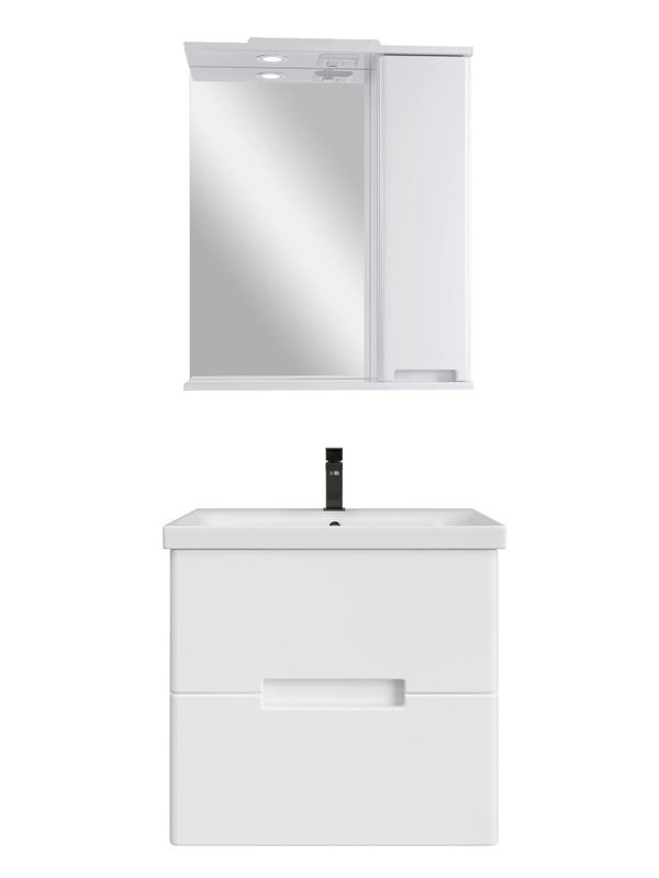 Мебель для ванной комнаты SanStar Ориана 60 подвесная, раковина Cersanit Moduo 60