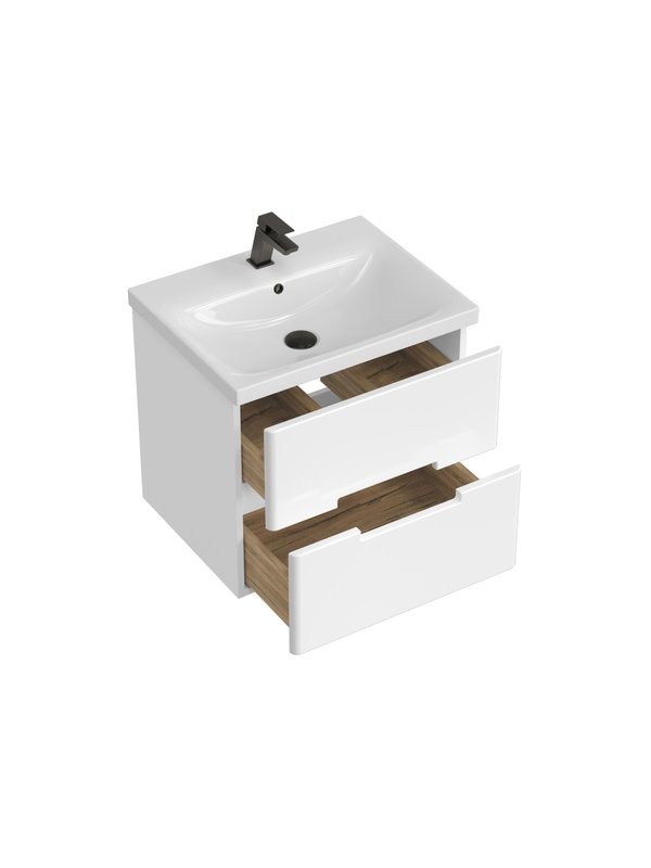 Мебель для ванной комнаты SanStar Ориана 60 подвесная, раковина Cersanit Moduo 60