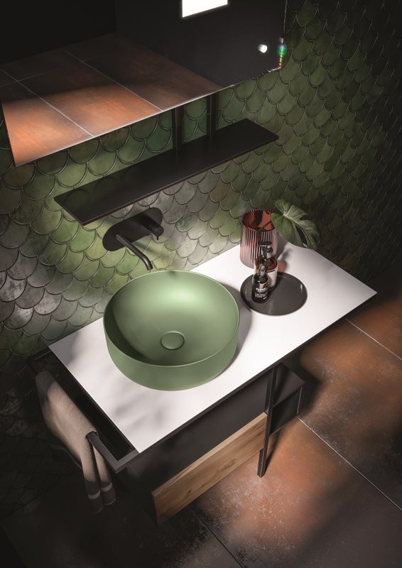 Накладная раковина Kerasan Nolita 534411*0 40 см, verde muschio