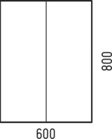 Шкаф в ванную Corozo Алабама 60 подвесной, глянцевый белый