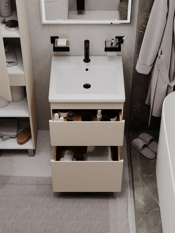 Тумба напольная SanStar Riana 50 Без раковины для ванной комнаты, cappuccino