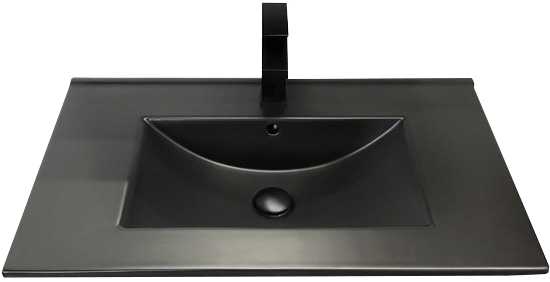 Мебельная раковина Comforty 75E черная матовая