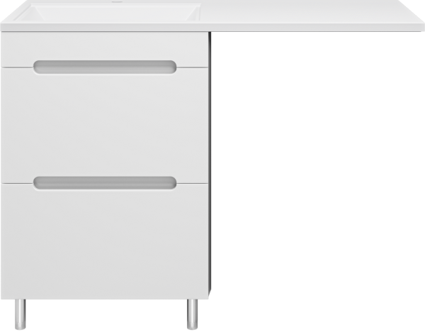 Тумба под раковину Misty Байкал 55 под стиральную машину, белая