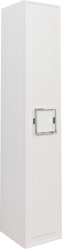 Шкаф пенал для ванной La Fenice Cubo белый, ручка хром