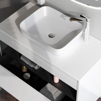 Тумба с раковиной AM.PM Func 100 белый глянец, со столешницей, раковина M8FWCC10510WG