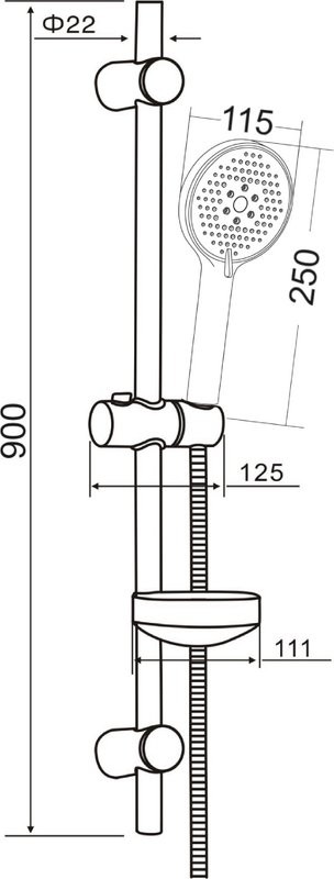 Душевой гарнитур Orange OS133cr