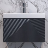Тумба с раковиной Velvex Edge 60.1Y подвесная, графит