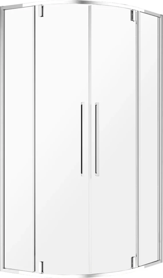 Душевой уголок AQUAme AQM7101-9 90х90, профиль хром