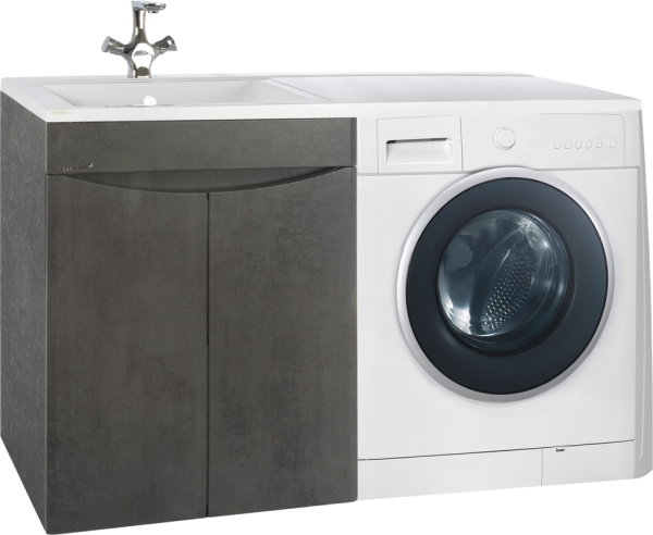Тумба с раковиной Bellezza Олиссия 120 серая, под стиральную машину L