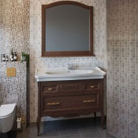 Мебель для ванной комнаты ASB-Woodline Модерн 105 антикварный орех Мебель для ванной комнаты ASB-Woodline Модерн 105 антикварный орех