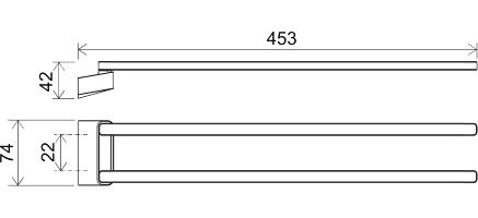 Держатель для полотенец Ravak 10° TD 340.00 глянцевый хром