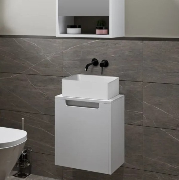 Тумба под раковину без столешницы Runo Бари Микра 40 белая