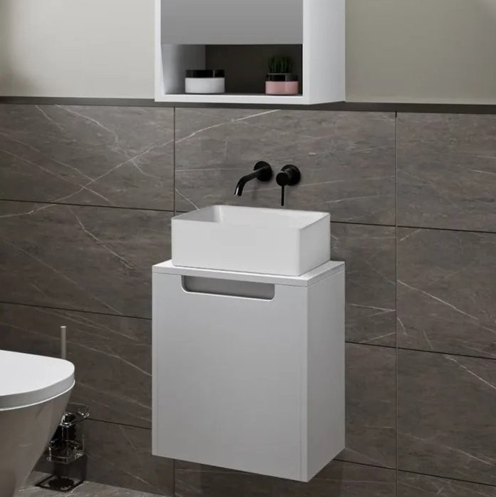 Тумба под раковину без столешницы Runo Бари Микра 40 белая