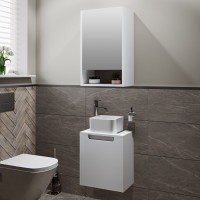 Тумба под раковину без столешницы Runo Бари Микра 40 белая