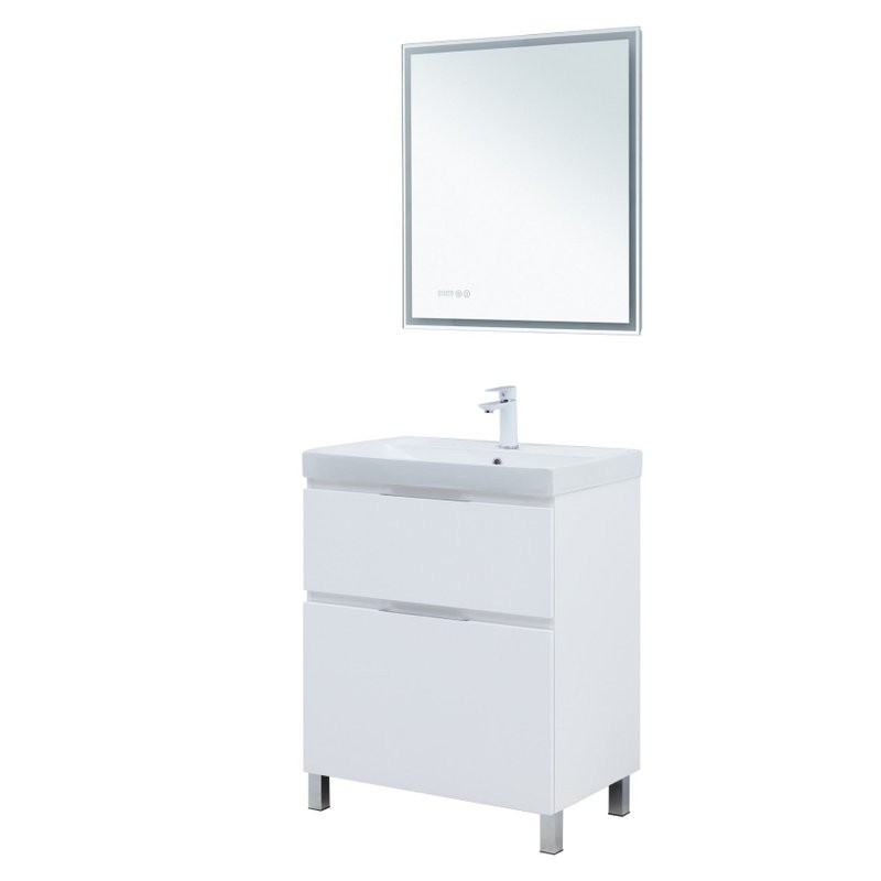 Тумба под раковину Aquanet Алвита New 70 напольная, белый матовый