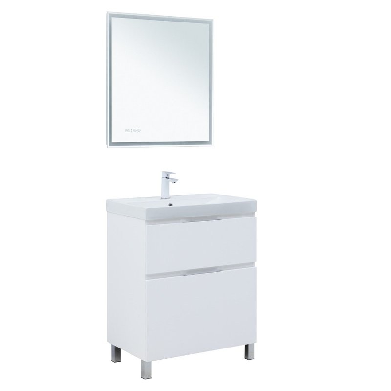 Тумба под раковину Aquanet Алвита New 70 напольная, белый матовый