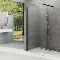 Душевая перегородка Ravak Walk-In Wall 90 + кронштейн 80 см, черный