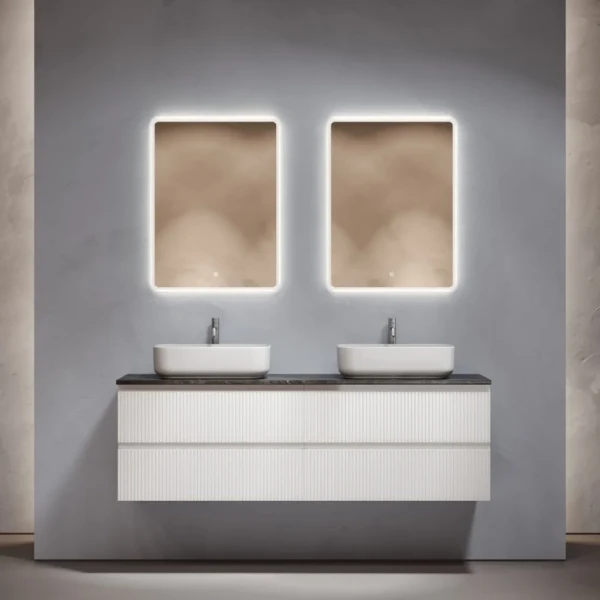 Мебель для ванной комнаты Sancos Snob T 160 bianco, столешница черный мрамор TT160A1X, раковина CN5043