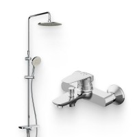 Душевой комплект Смеситель AM.PM Tender F45A10000 + Стойка Like F0780200 Душевой комплект Смеситель AM.PM Tender F45A10000 + Стойка Like F0780200