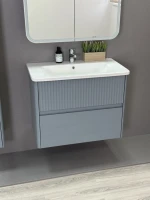 Мебель для ванной комнаты Alavann Wave 60 подвесная, голубой деним