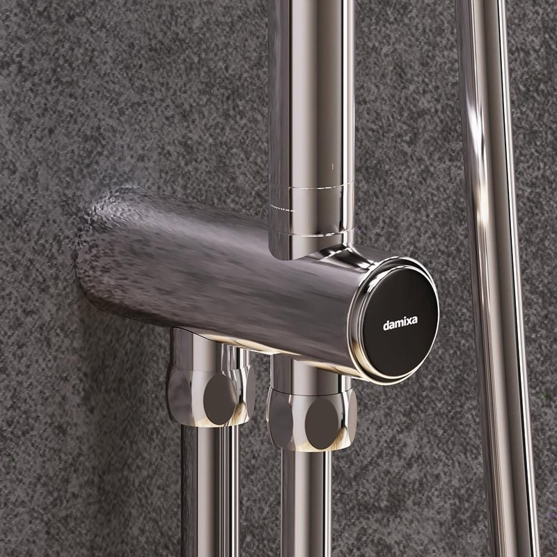 Душевой комплект Смеситель Damixa Scandinavian Pure 361000000 + Стойка 936000000