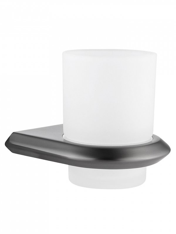 Стакан для ванной Abber Nord AA1556NG настенный, никель, стеклянный