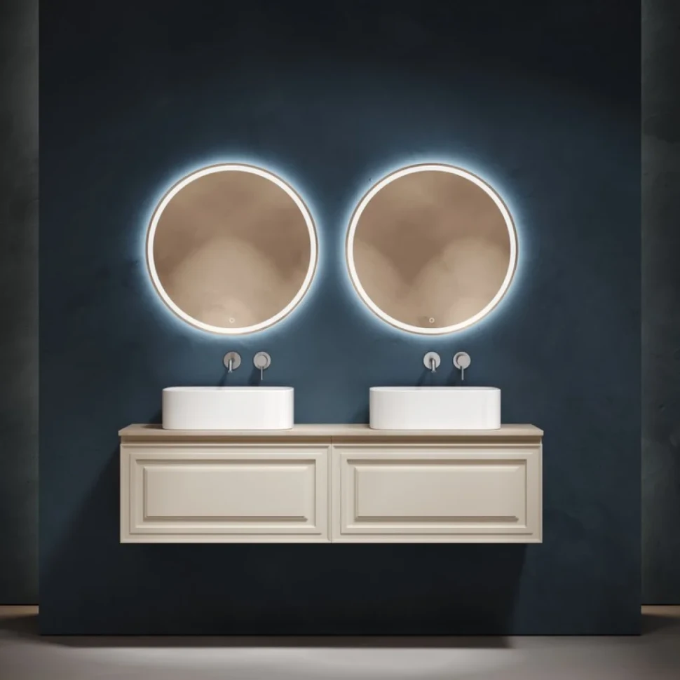 Мебель для ванной комнаты Sancos Very 160 beige soft, столешница бежевая TT160A2, раковина CN6052
